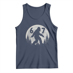 Funny Bigfoot 67 Night Stroll Moon Sasquatch Tank Top TS11 Navy Print Your Wear