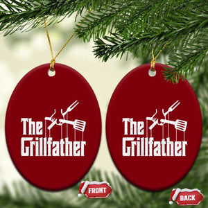 Funny BBQ Grilling Ceramic Ornament The Grillfather Vintage Father's Day TS11 Print Your Wear