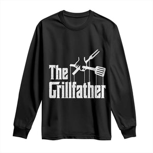 Funny BBQ Grilling Long Sleeve Shirt The Grillfather Vintage Father's Day TS11 Black Print Your Wear