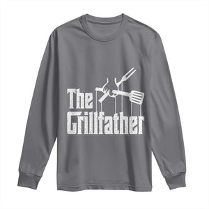 Funny BBQ Grilling Long Sleeve Shirt The Grillfather Vintage Father's Day TS11 Charcoal Print Your Wear