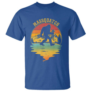 Funny Bigfoot Massquatch T Shirt Retro Workout Gym Weightlifter Sasquatch TS11 Royal Blue Print Your Wear