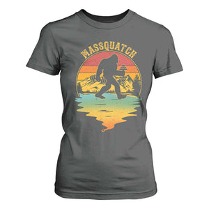 Funny Bigfoot Massquatch T Shirt For Women Retro Workout Gym Weightlifter Sasquatch TS11 Dark Heather Print Your Wear