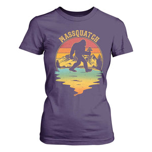 Funny Bigfoot Massquatch T Shirt For Women Retro Workout Gym Weightlifter Sasquatch TS11 Purple Print Your Wear