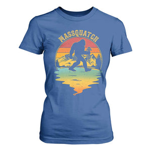 Funny Bigfoot Massquatch T Shirt For Women Retro Workout Gym Weightlifter Sasquatch TS11 Royal Blue Print Your Wear