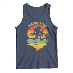 Funny Bigfoot Massquatch Tank Top Retro Workout Gym Weightlifter Sasquatch TS11 Navy Print Your Wear