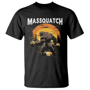 Funny Bigfoot Massquatch T Shirt Workout Gym Weightlifter Sasquatch TS11 Black Print Your Wear