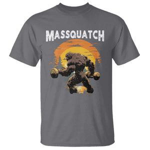 Funny Bigfoot Massquatch T Shirt Workout Gym Weightlifter Sasquatch TS11 Charcoal Print Your Wear