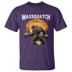 Funny Bigfoot Massquatch T Shirt Workout Gym Weightlifter Sasquatch TS11 Purple Print Your Wear