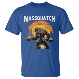 Funny Bigfoot Massquatch T Shirt Workout Gym Weightlifter Sasquatch TS11 Royal Blue Print Your Wear