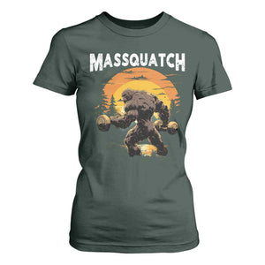 Funny Bigfoot Massquatch T Shirt For Women Workout Gym Weightlifter Sasquatch TS11 Dark Forest Green Print Your Wear