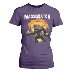 Funny Bigfoot Massquatch T Shirt For Women Workout Gym Weightlifter Sasquatch TS11 Purple Print Your Wear