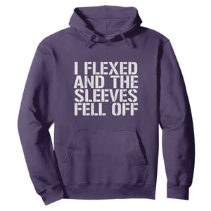 Funny I Flexed And The Sleeves Fell Of Hoodie Workout Gymer TS11 Purple Print Your Wear