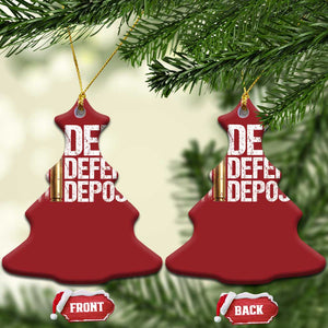 Deny Defend Depose Christmas Ornament Bullet Vintage American Flag TS11 Christmas Tree Red Print Your Wear