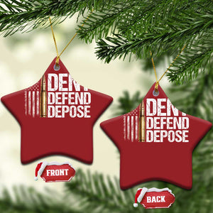 Deny Defend Depose Christmas Ornament Bullet Vintage American Flag TS11 Star Red Print Your Wear