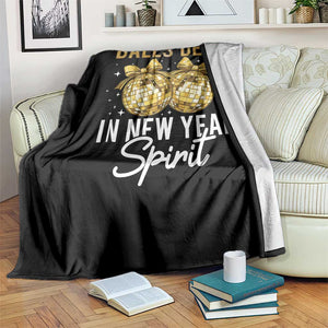 Funny New Year Disco Ball Throw Blanket Balls Deep In New Year Spirit TS11 Print Your Wear