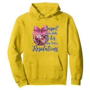 Funny Suspect Never Sticks To Her New Years Resolutions Hoodie Coquette Disco Ball TS11 Daisy Print Your Wear
