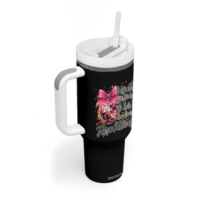 Funny Suspect Never Sticks To Her New Years Resolutions Tumbler With Handle Coquette Disco Ball TS11 Print Your Wear