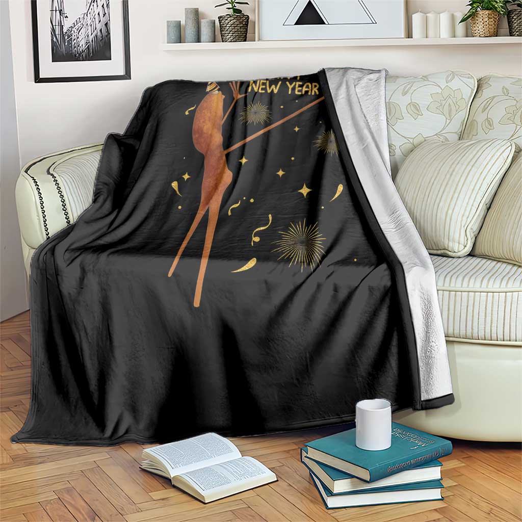 Funny Marcus The Worm New Year Throw Blanket Happy New Year NYE Party Firework TS11 Print Your Wear