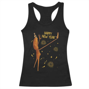 Funny Marcus The Worm New Year Racerback Tank Top Happy New Year NYE Party Firework TS11 Black Print Your Wear