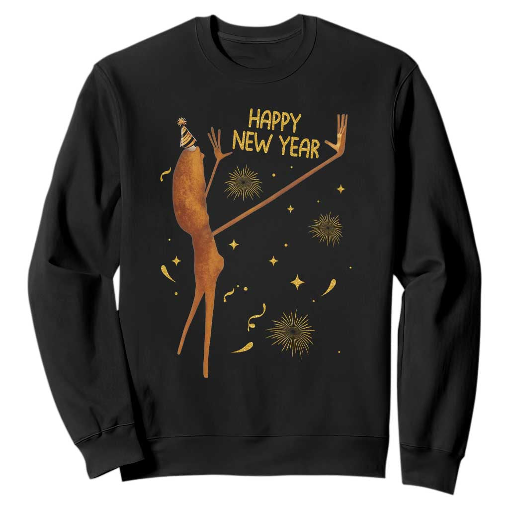 Funny Marcus The Worm New Year Sweatshirt Happy New Year NYE Party Firework TS11 Black Print Your Wear