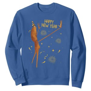 Funny Marcus The Worm New Year Sweatshirt Happy New Year NYE Party Firework TS11 Royal Blue Print Your Wear