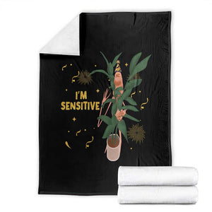 Funny Marcus The Worm New Year Throw Blanket I Am Sensitive NYE Party Firework TS11 Black Print Your Wear