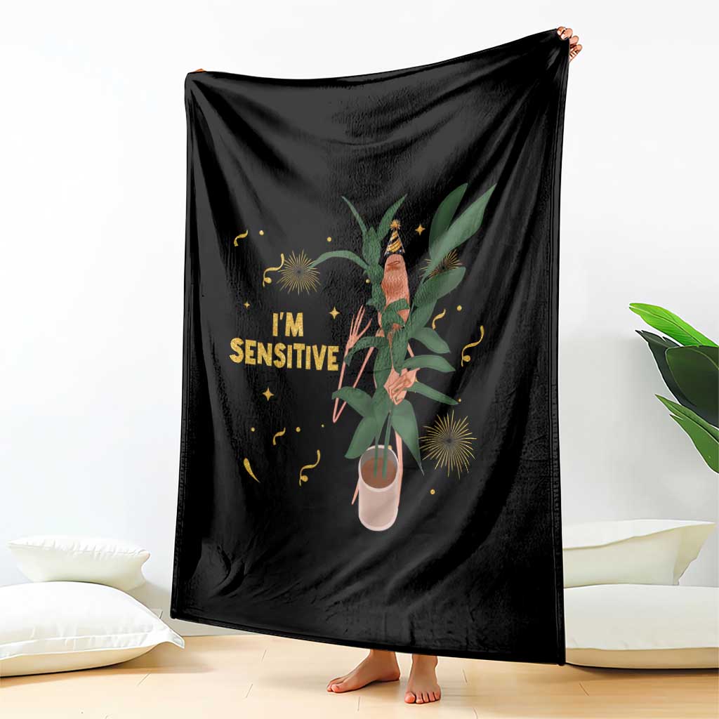 Funny Marcus The Worm New Year Throw Blanket I Am Sensitive NYE Party Firework TS11 Print Your Wear