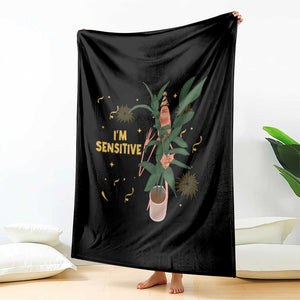 Funny Marcus The Worm New Year Throw Blanket I Am Sensitive NYE Party Firework TS11 Print Your Wear