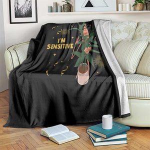 Funny Marcus The Worm New Year Throw Blanket I Am Sensitive NYE Party Firework TS11 Print Your Wear