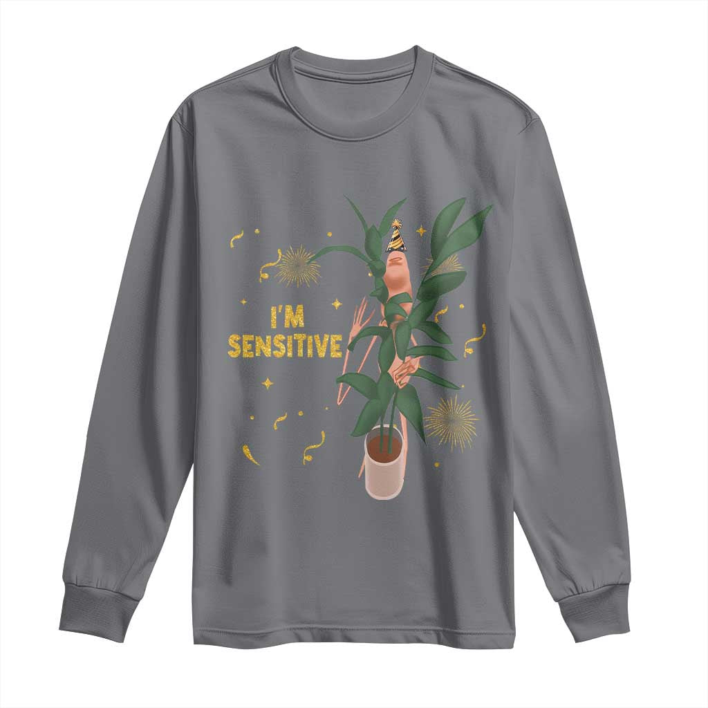 Funny Marcus The Worm New Year Long Sleeve Shirt I Am Sensitive NYE Party Firework TS11 Charcoal Print Your Wear