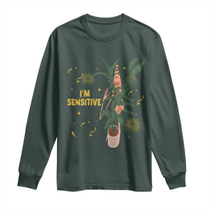 Funny Marcus The Worm New Year Long Sleeve Shirt I Am Sensitive NYE Party Firework TS11 Dark Forest Green Print Your Wear