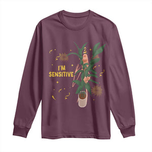 Funny Marcus The Worm New Year Long Sleeve Shirt I Am Sensitive NYE Party Firework TS11 Maroon Print Your Wear