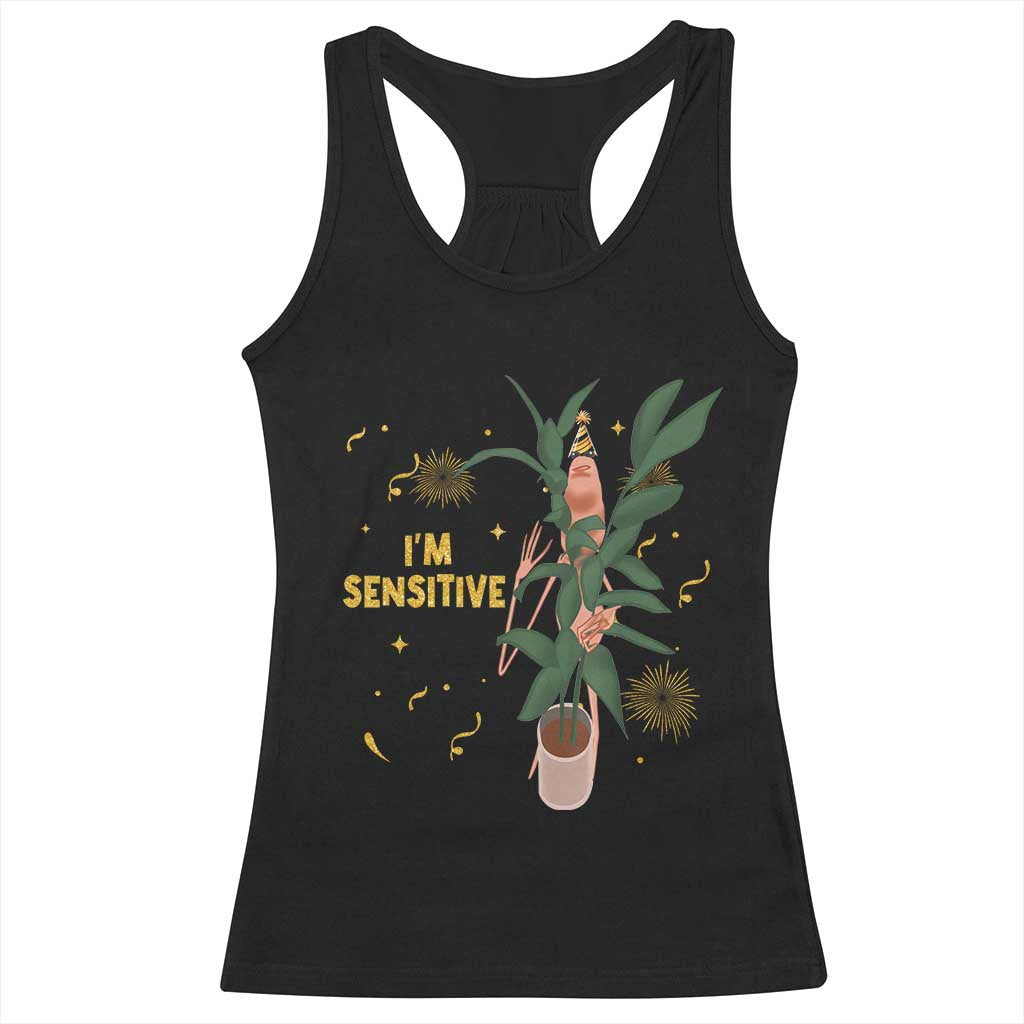 Funny Marcus The Worm New Year Racerback Tank Top I Am Sensitive NYE Party Firework TS11 Black Print Your Wear