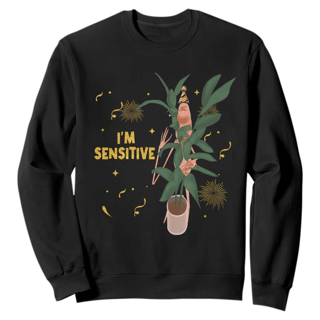 Funny Marcus The Worm New Year Sweatshirt I Am Sensitive NYE Party Firework TS11 Black Print Your Wear