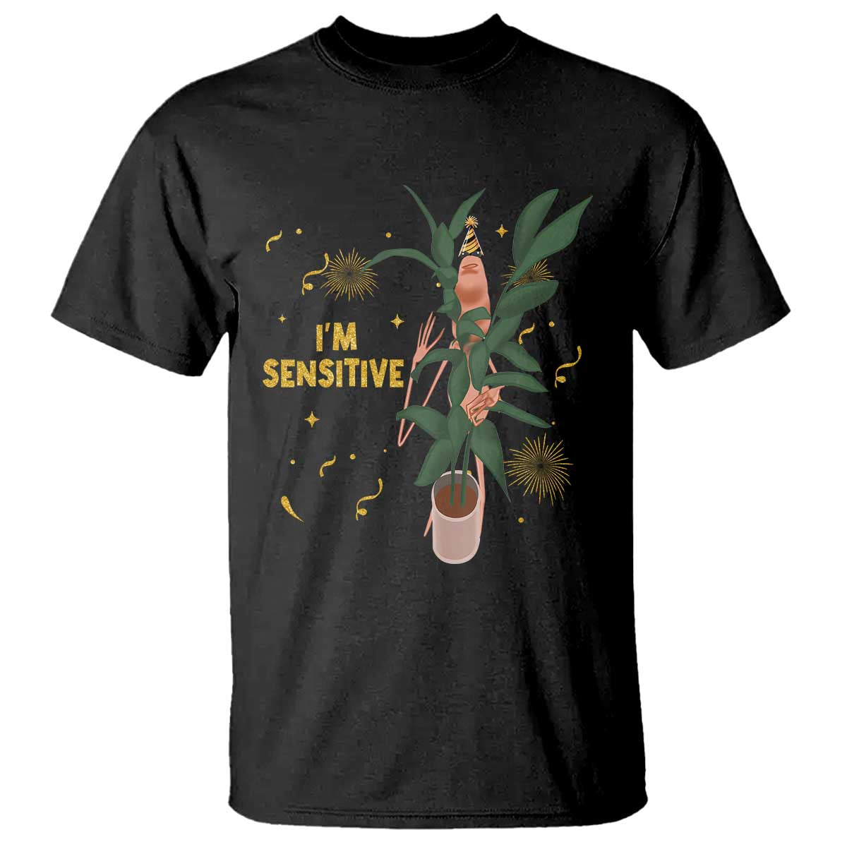 Funny Marcus The Worm New Year T Shirt I Am Sensitive NYE Party Firework TS11 Black Print Your Wear