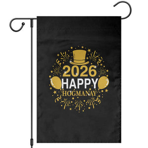 Scottish New Year 2026 Garden Flag Happy Hogmanay NYE Party TS11 Black Print Your Wear