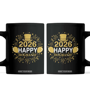 Scottish New Year 2026 Coffee Mug Happy Hogmanay NYE Party TS11 Black Print Your Wear