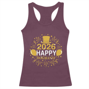 Scottish New Year 2026 Racerback Tank Top Happy Hogmanay NYE Party TS11 Maroon Print Your Wear