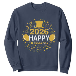 Scottish New Year 2026 Sweatshirt Happy Hogmanay NYE Party TS11 Navy Print Your Wear