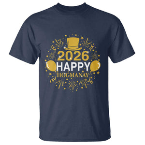 Scottish New Year 2026 T Shirt Happy Hogmanay NYE Party TS11 Navy Print Your Wear