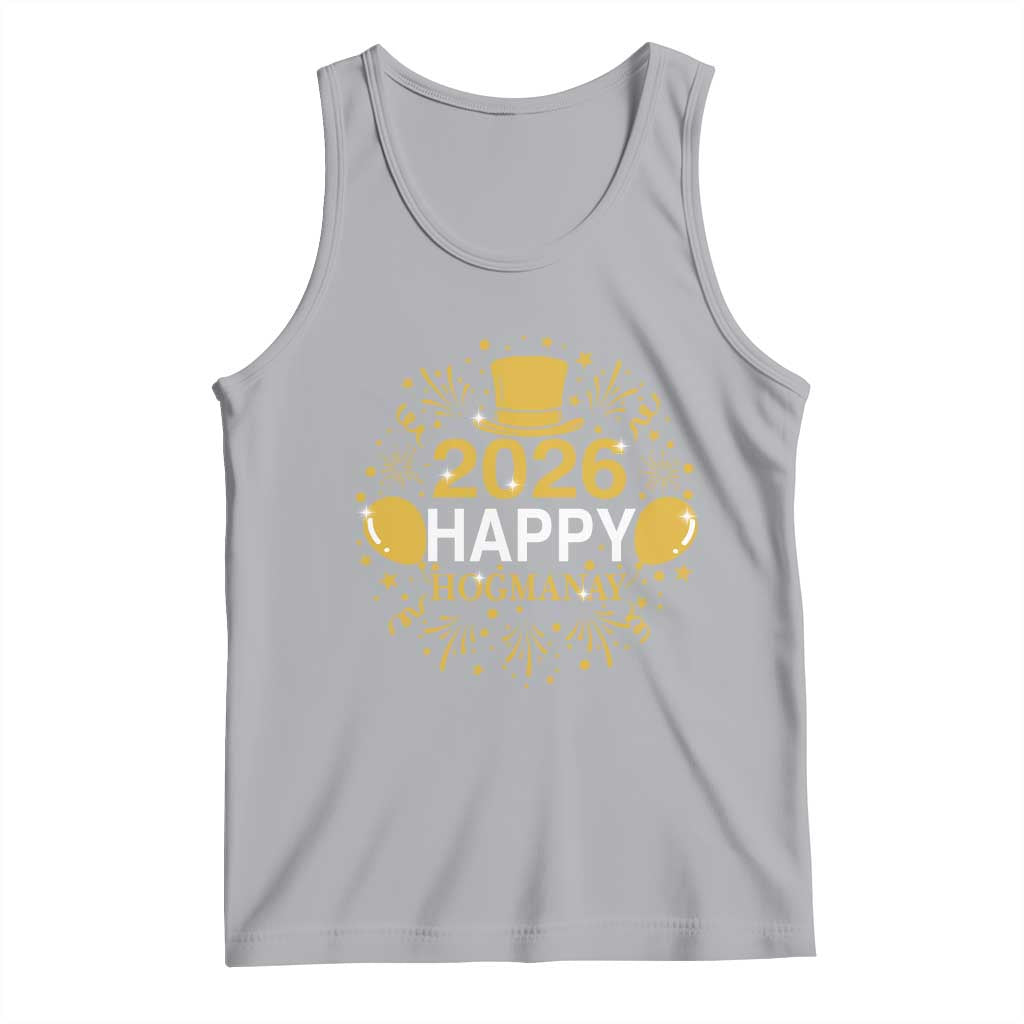 Scottish New Year 2026 Tank Top Happy Hogmanay NYE Party TS11 Athletic Heather Print Your Wear