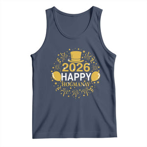 Scottish New Year 2026 Tank Top Happy Hogmanay NYE Party TS11 Navy Print Your Wear