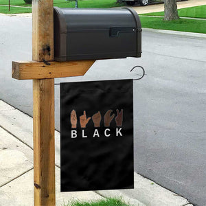 Black Asl Sign Language Hands Signs African American Month Garden Flag TS11 Print Your Wear