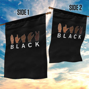 Black Asl Sign Language Hands Signs African American Month Garden Flag TS11 Print Your Wear