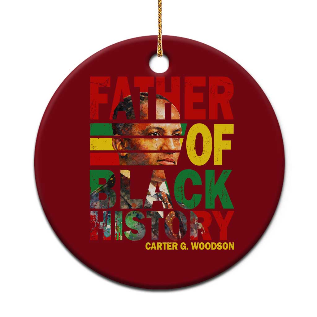 Carter G Woodson Ceramic Ornament Father Of Black History Month TS11 1pc Red Print Your Wear