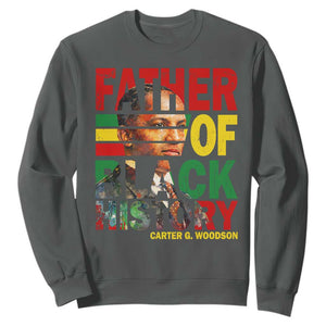 Carter G Woodson Sweatshirt Father Of Black History Month TS11 Dark Heather Print Your Wear