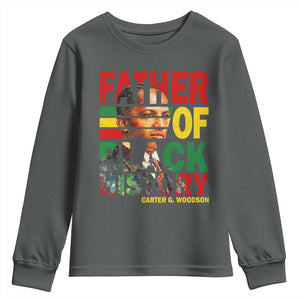 Carter G Woodson Youth Sweatshirt Father Of Black History Month TS11 Dark Heather Print Your Wear