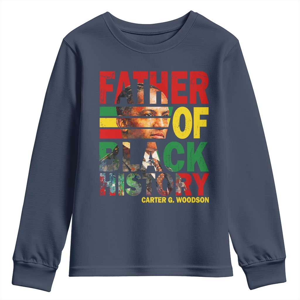 Carter G Woodson Youth Sweatshirt Father Of Black History Month TS11 Navy Print Your Wear