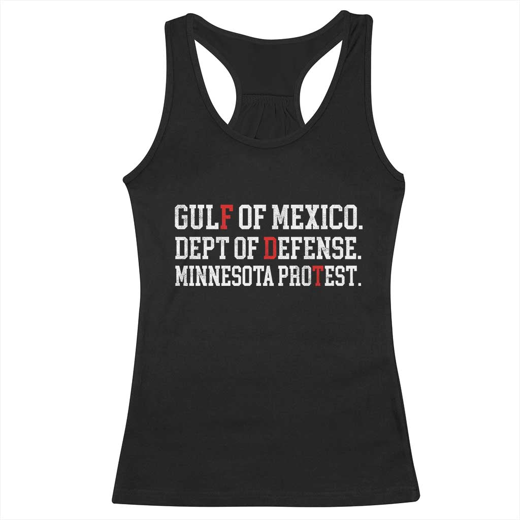 Gulf Of Mexico Dept Of Defense Minnesota Racerback Tank Top Funny Political American Pride TS11 Black Print Your Wear