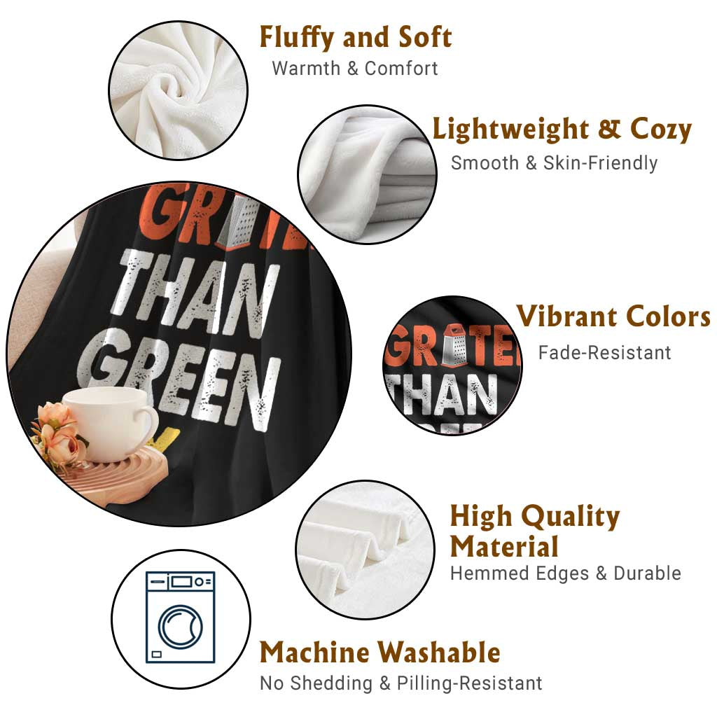 Funny Greater Than Green Bay Cheese Grate Throw Blanket TS11 Print Your Wear